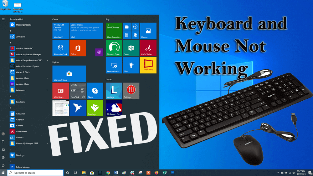 Keyboard and mouse will not connect to computer in high barnet