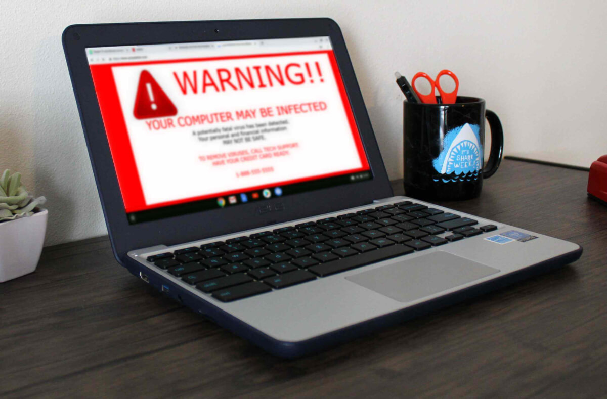Virus, malware, and ransomware on my laptop in high barnet