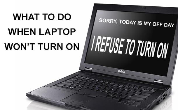 What to do if the laptop will not turn on in high barnet
